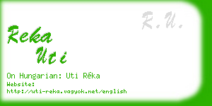 reka uti business card